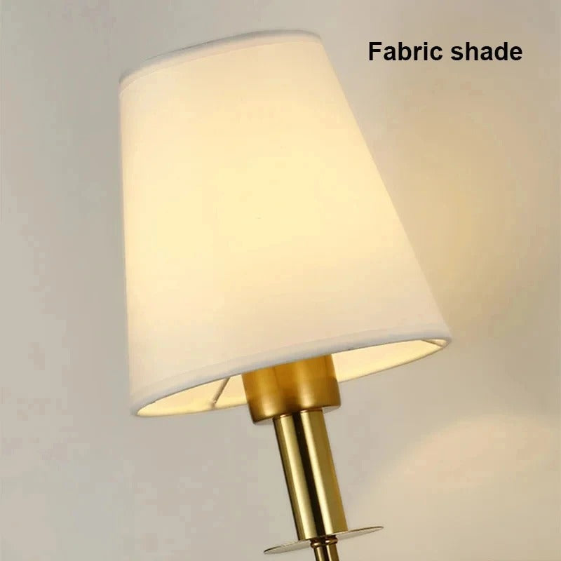 Aplique de Pared LED Nordic Elegance de Hierro y Tela