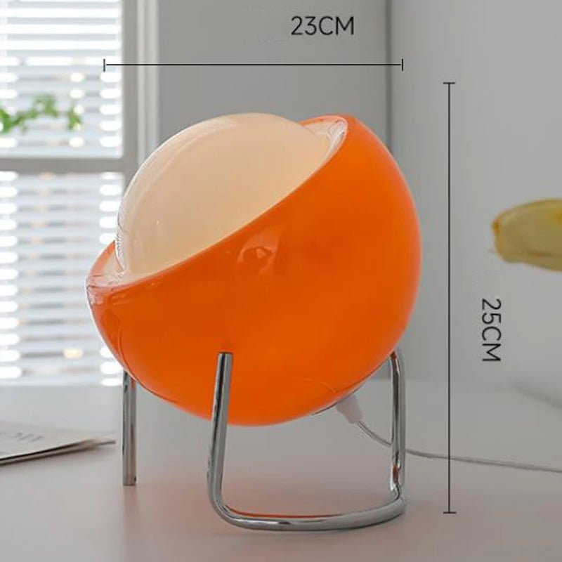 Lámpara de Mesa de Vidrio Bauhaus Retro Nórdica Tintada