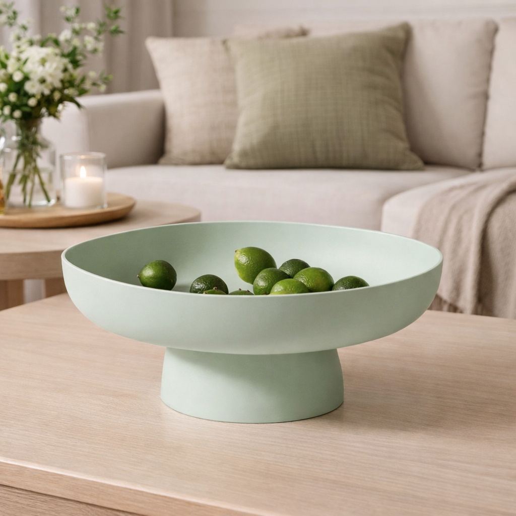 Frutero de Cerámica Retro con Base para Cocina y Mesa