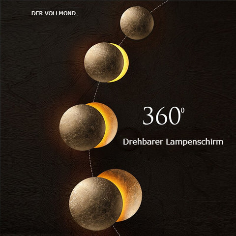 Lunaris Aplique de Pared Eclipse Solar Moderno Oro o Cobre