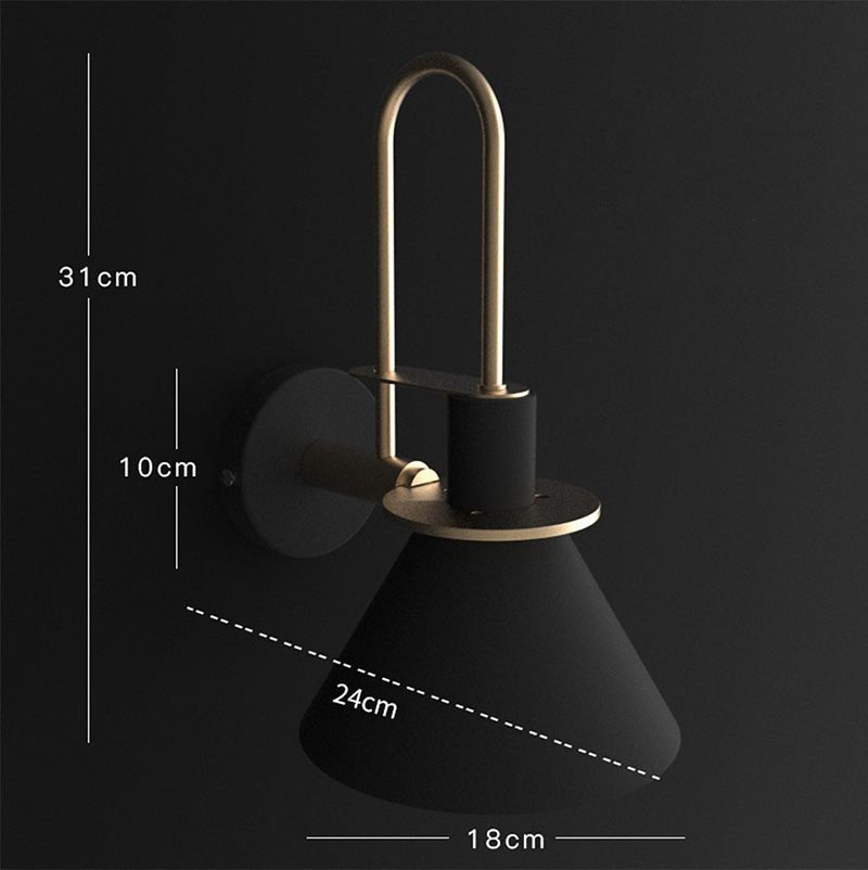 Aplique de Pared Mono de Metal Posmoderno Minimalista
