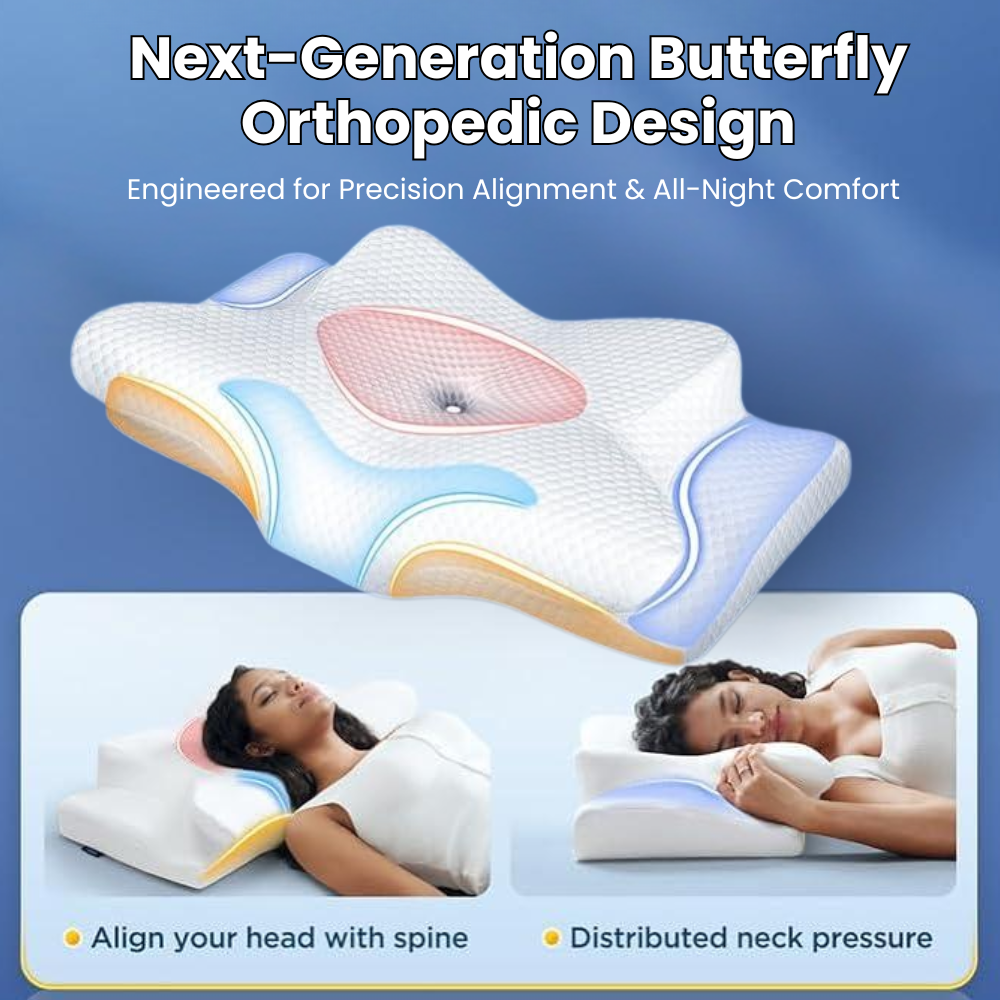Almohada Viscoelástica Ergonómica de Contorno para Dormir
