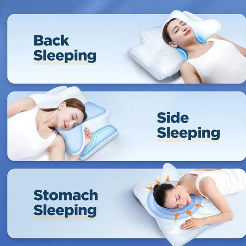 Almohada Viscoelástica Ergonómica de Contorno para Dormir