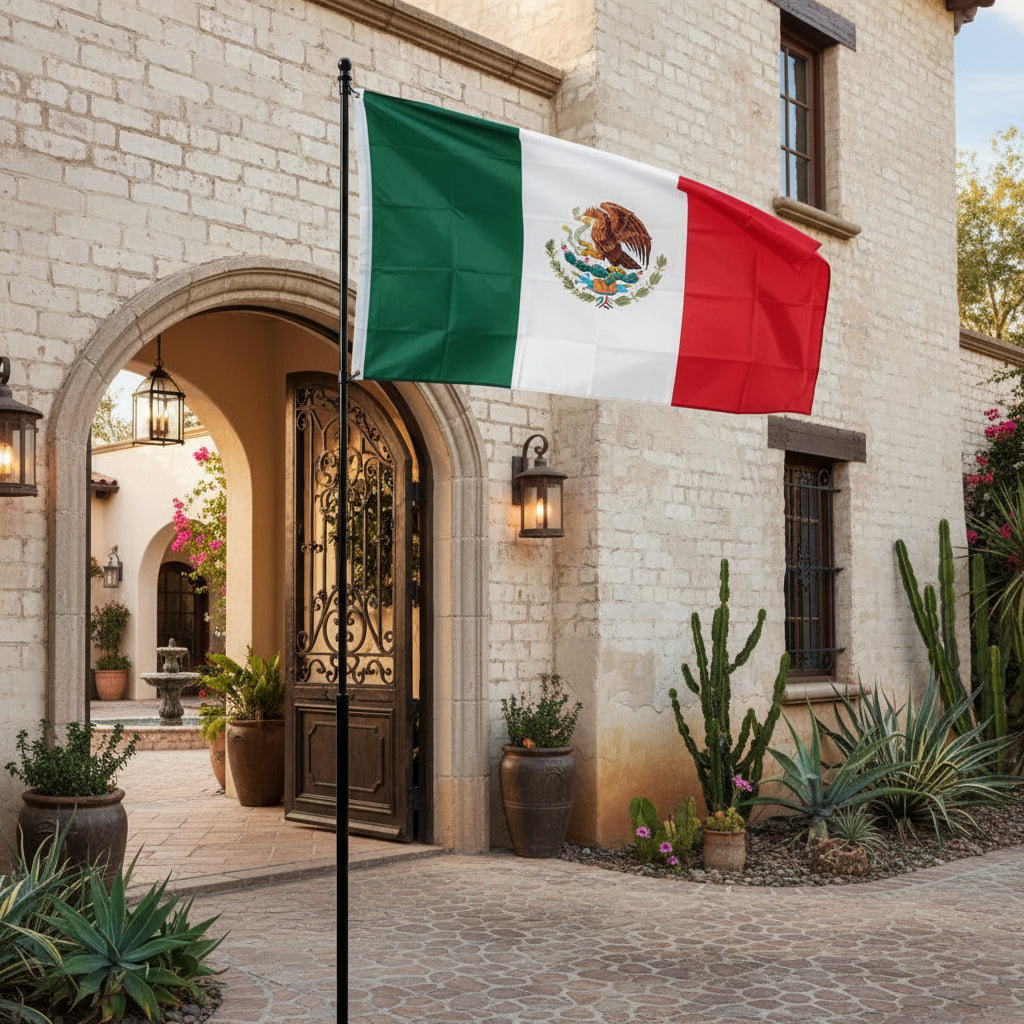 Bandera de México para Exterior e Interior, 2 Tamaños