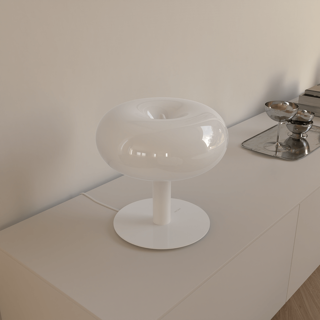Lámpara de Mesa Retro de Cristal con LED Táctil Regulable