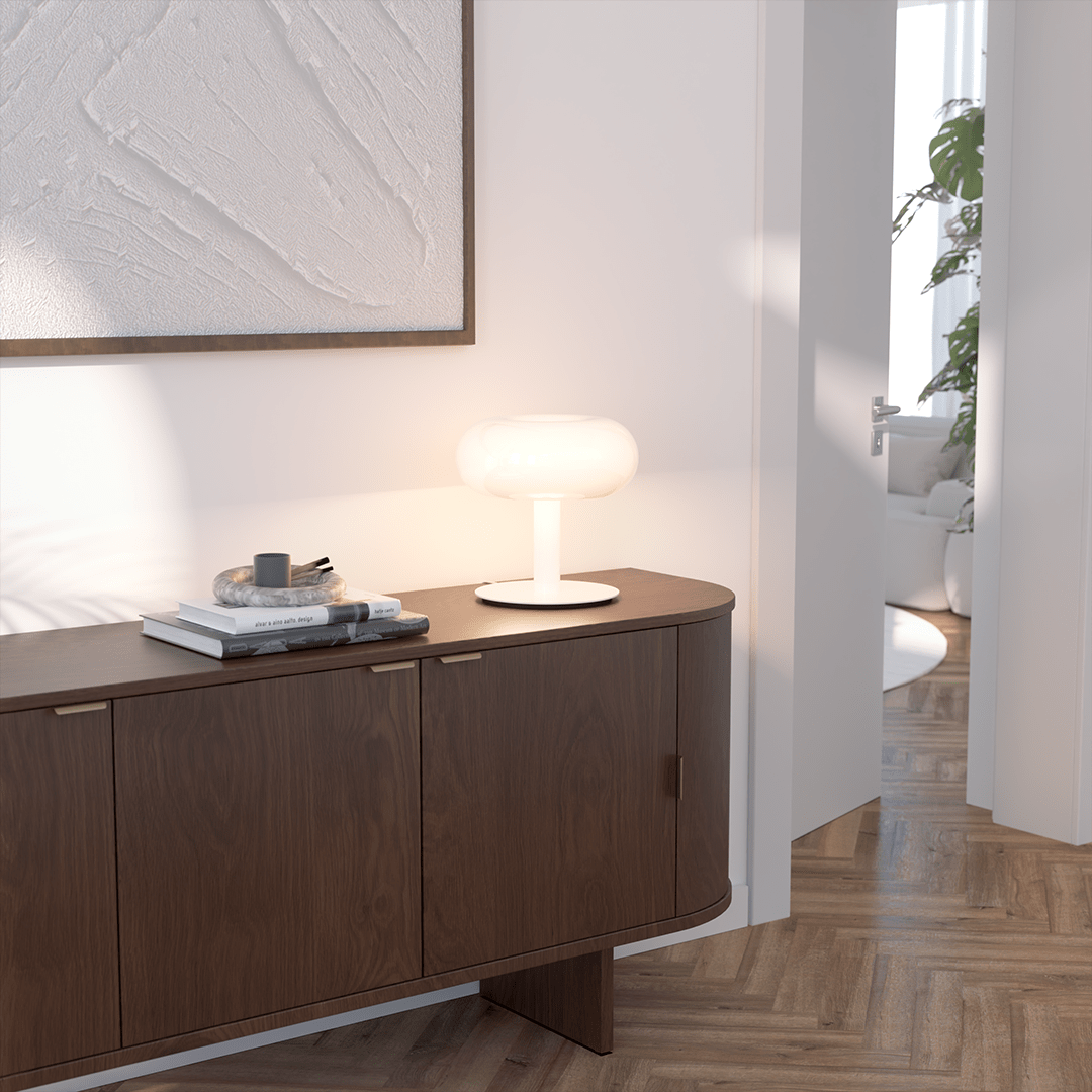 Lámpara de Mesa Retro de Cristal con LED Táctil Regulable
