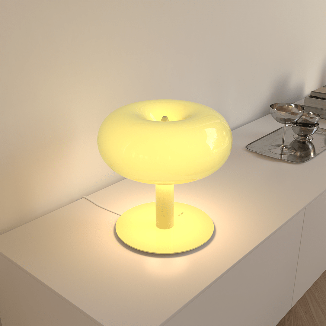 Lámpara de Mesa Retro de Cristal con LED Táctil Regulable