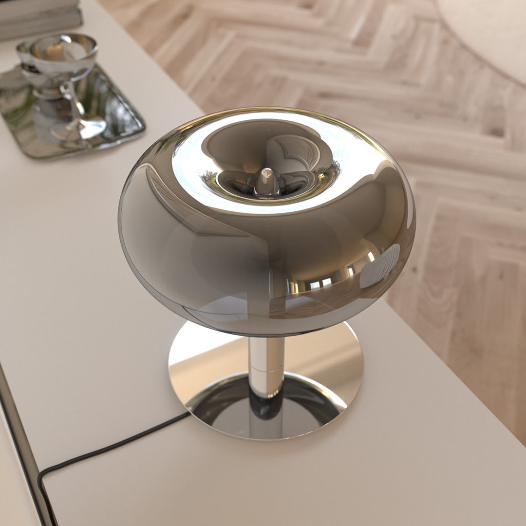Lámpara de Mesa Retro de Cristal con LED Táctil Regulable