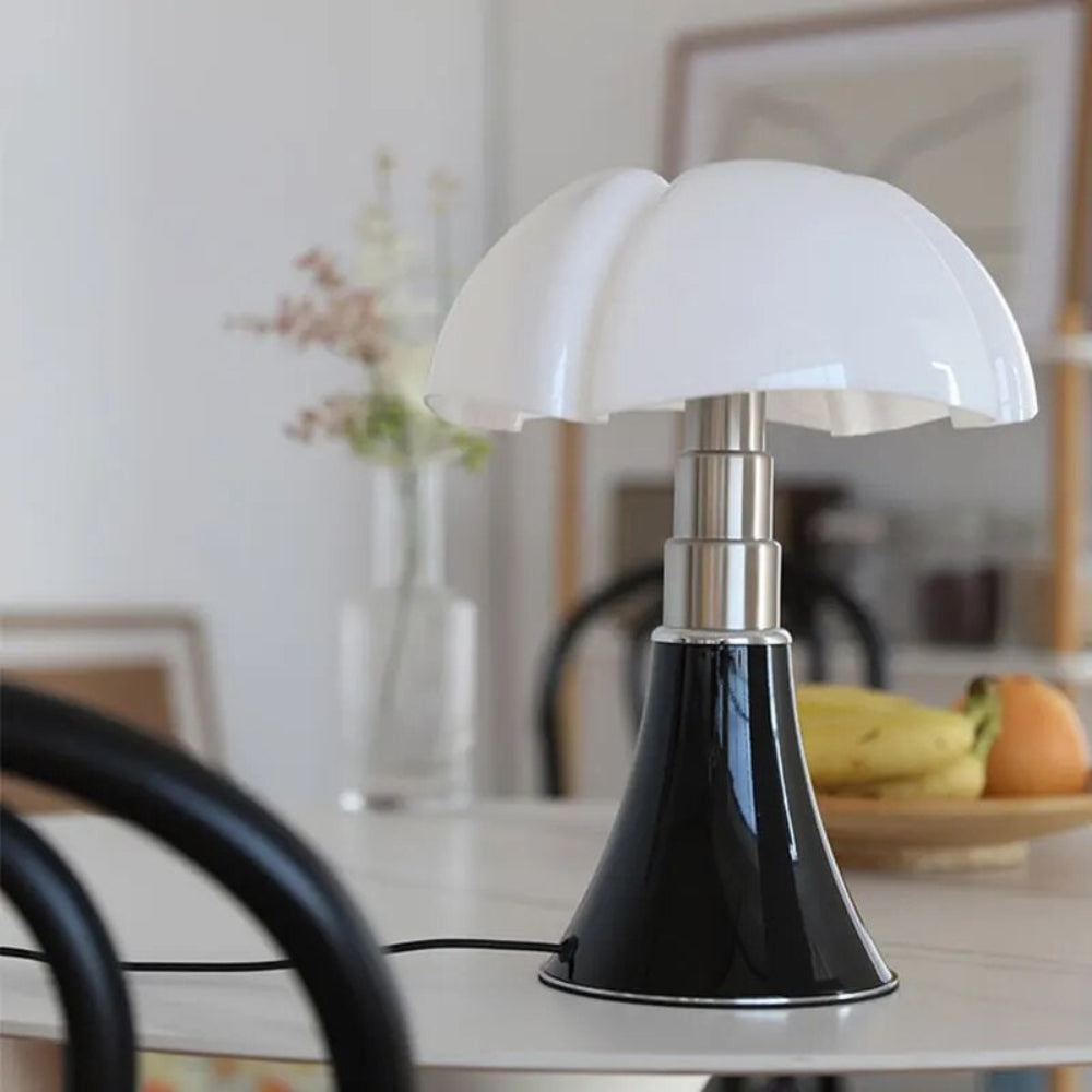 Lámpara de Mesa Flor Moderna Táctil Regulable Negro o Blanco