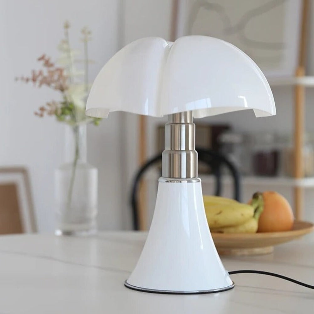 Lámpara de Mesa Flor Moderna Táctil Regulable Negro o Blanco
