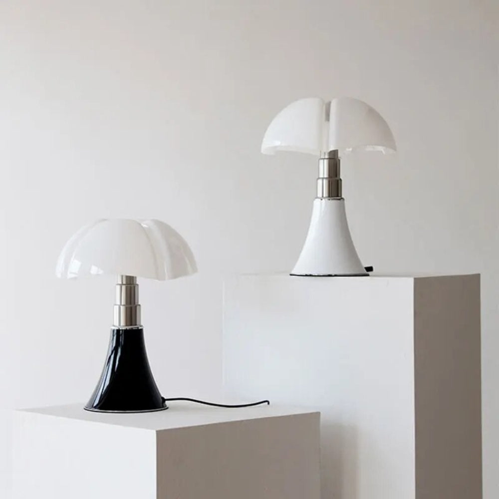 Lámpara de Mesa Flor Moderna Táctil Regulable Negro o Blanco