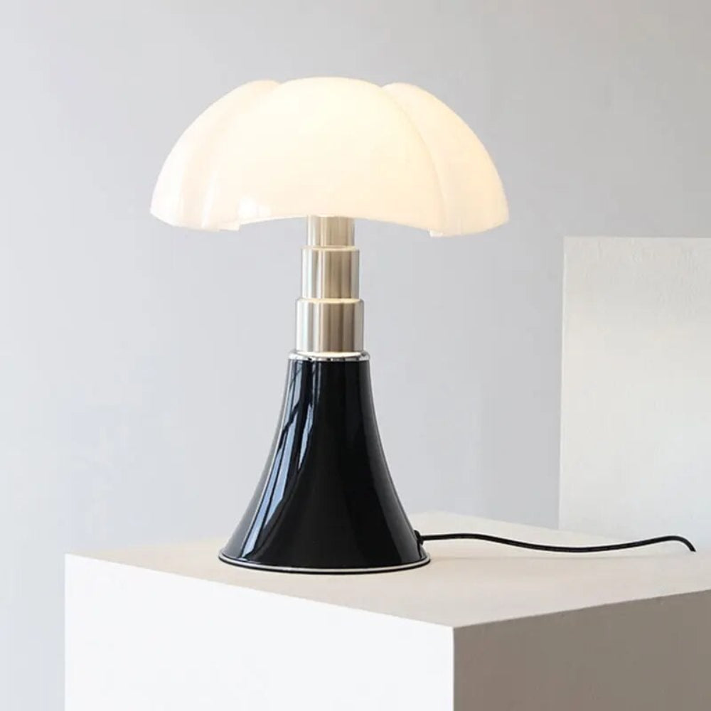 Lámpara de Mesa Flor Moderna Táctil Regulable Negro o Blanco