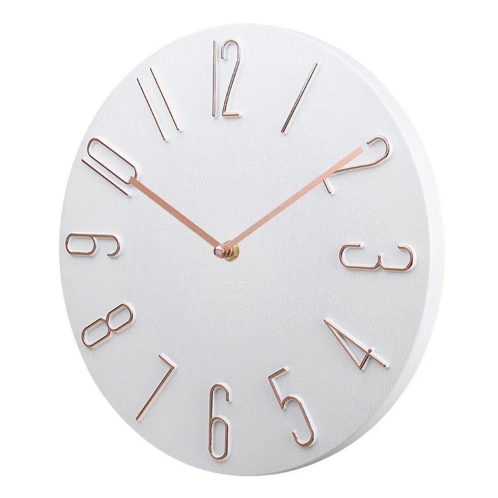 Reloj de Pared Redondo Silencioso Moderno, Casa y Oficina
