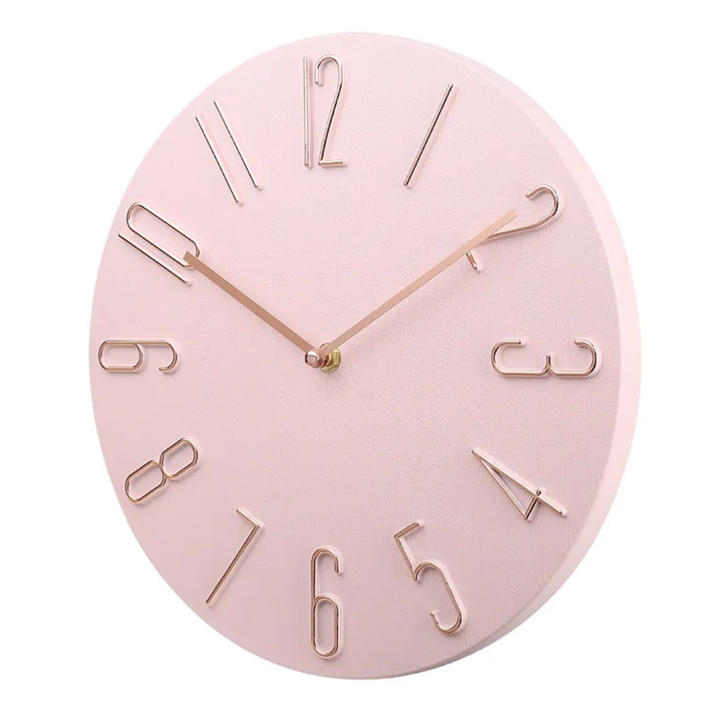 Reloj de Pared Redondo Silencioso Moderno, Casa y Oficina