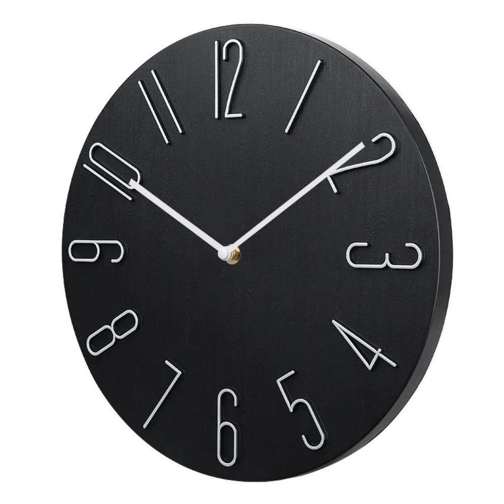 Reloj de Pared Redondo Silencioso Moderno, Casa y Oficina