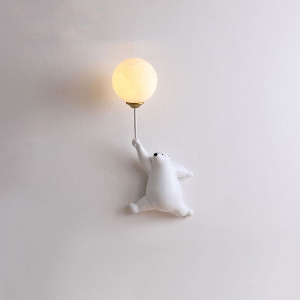 Lámpara de Pared Infantil con Forma de Osito, Luz Suave