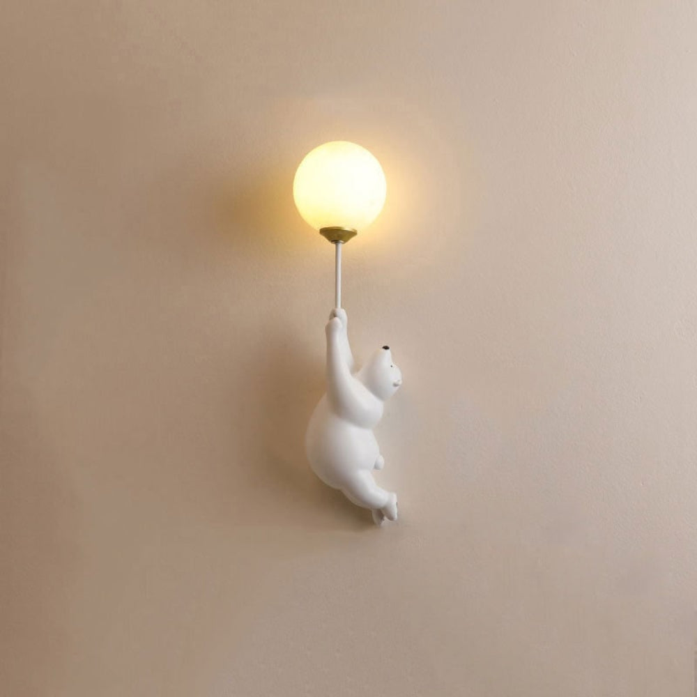 Lámpara de Pared Infantil con Forma de Osito, Luz Suave