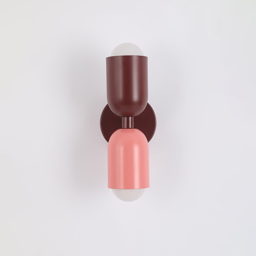 Aplique de Pared de Doble Bombilla Moderno en 9 Colores