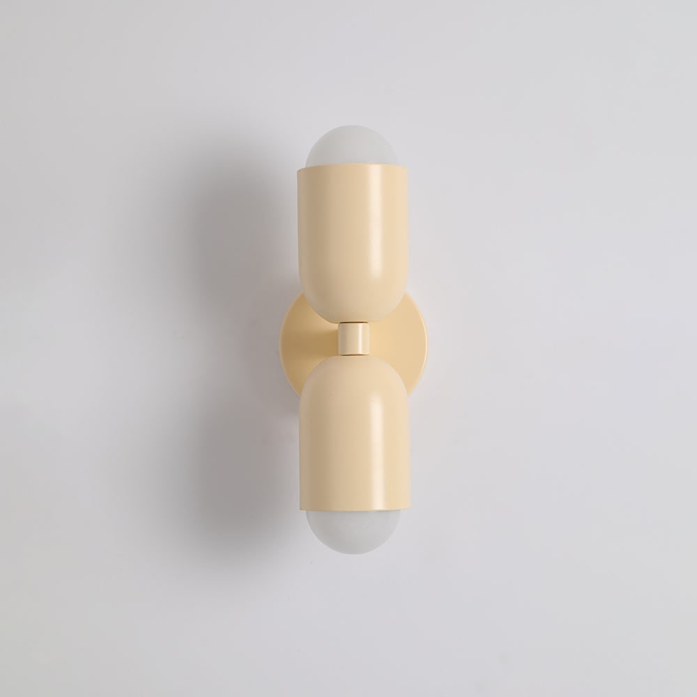 Aplique de Pared de Doble Bombilla Moderno en 9 Colores