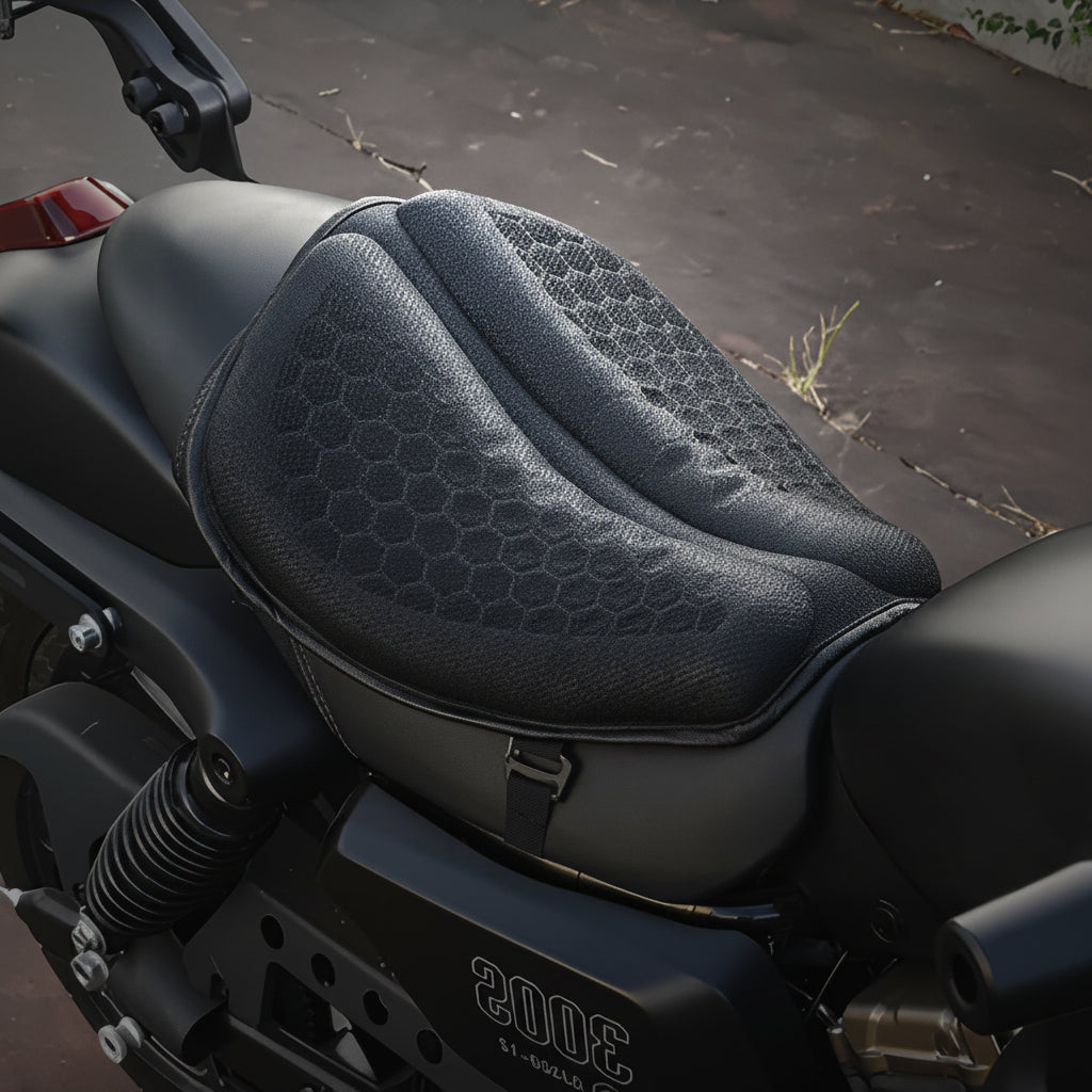 Cojín de Gel Panal para Asiento de Moto, Transpirable