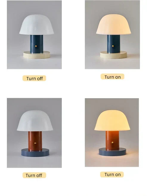 Lámpara de Mesa LED con Forma de Seta Moderna Recargable