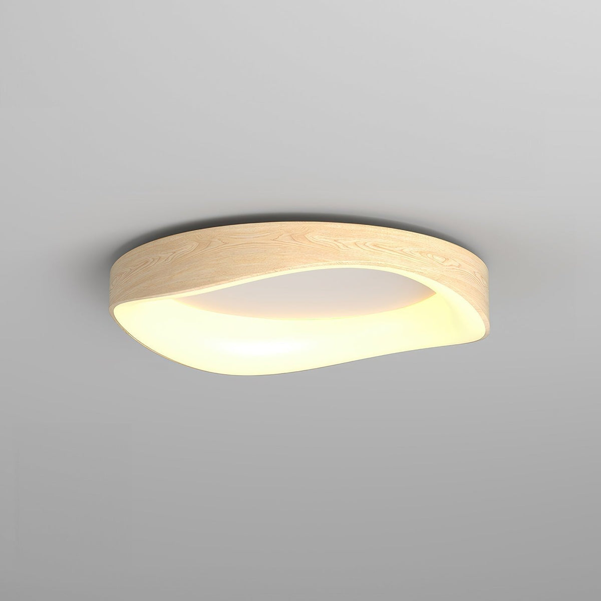Plafón LED Nórdico Efecto Veta de Madera, 40 o 50 cm