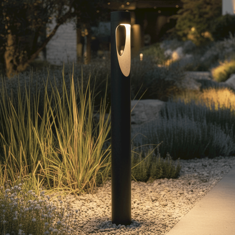 Lámpara de Pie LED para Exterior con Base Redonda, Jardín