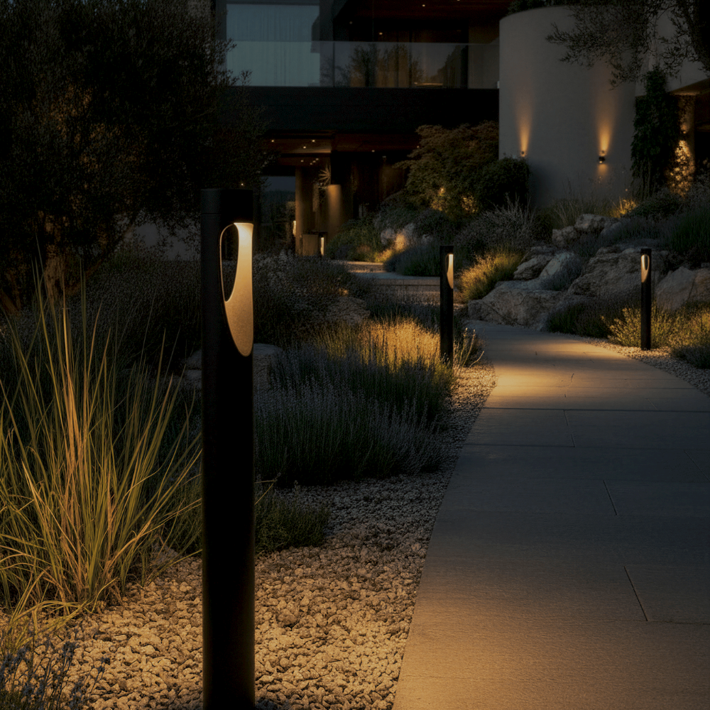 Lámpara de Pie LED para Exterior con Base Redonda, Jardín