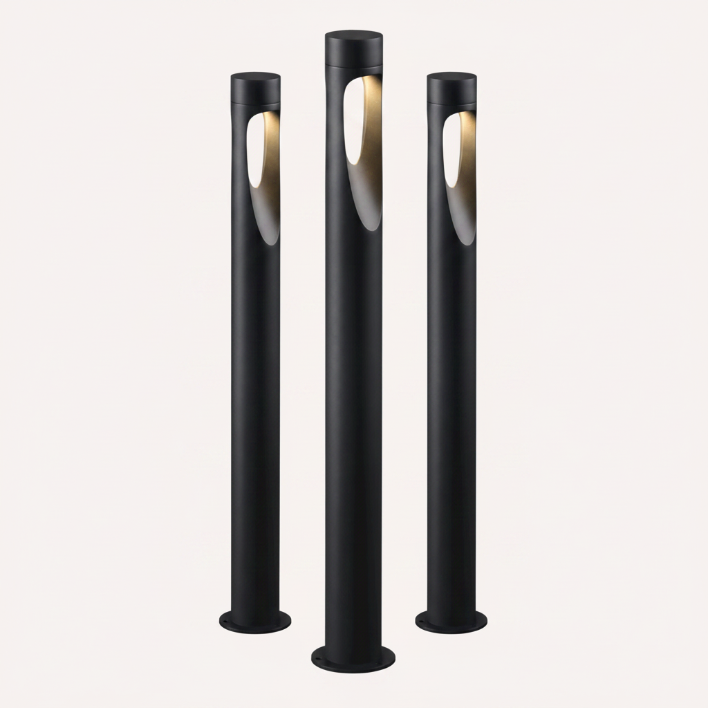 Lámpara de Pie LED para Exterior con Base Redonda, Jardín