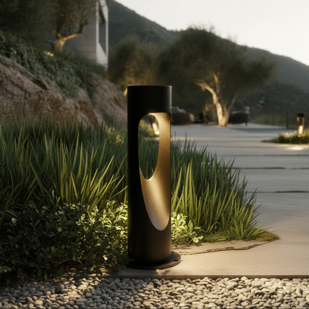 Lámpara de Pie LED para Exterior con Base Redonda, Jardín