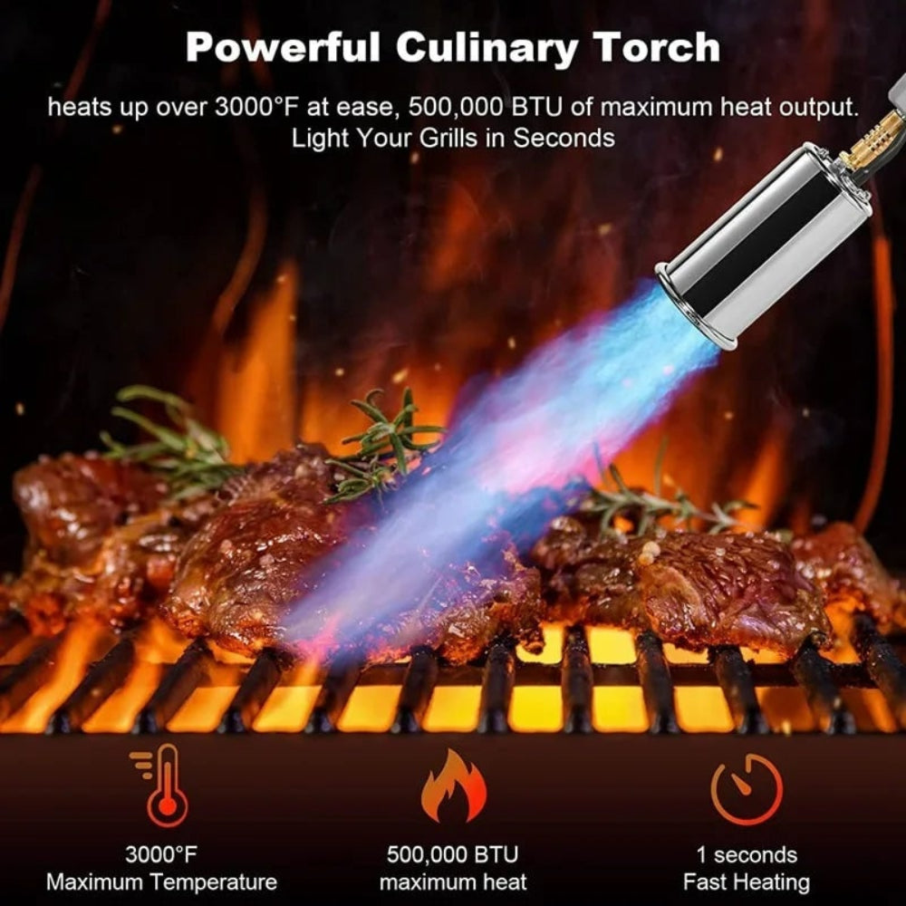 Encendedor de Barbacoa con Llama Ajustable para Exterior