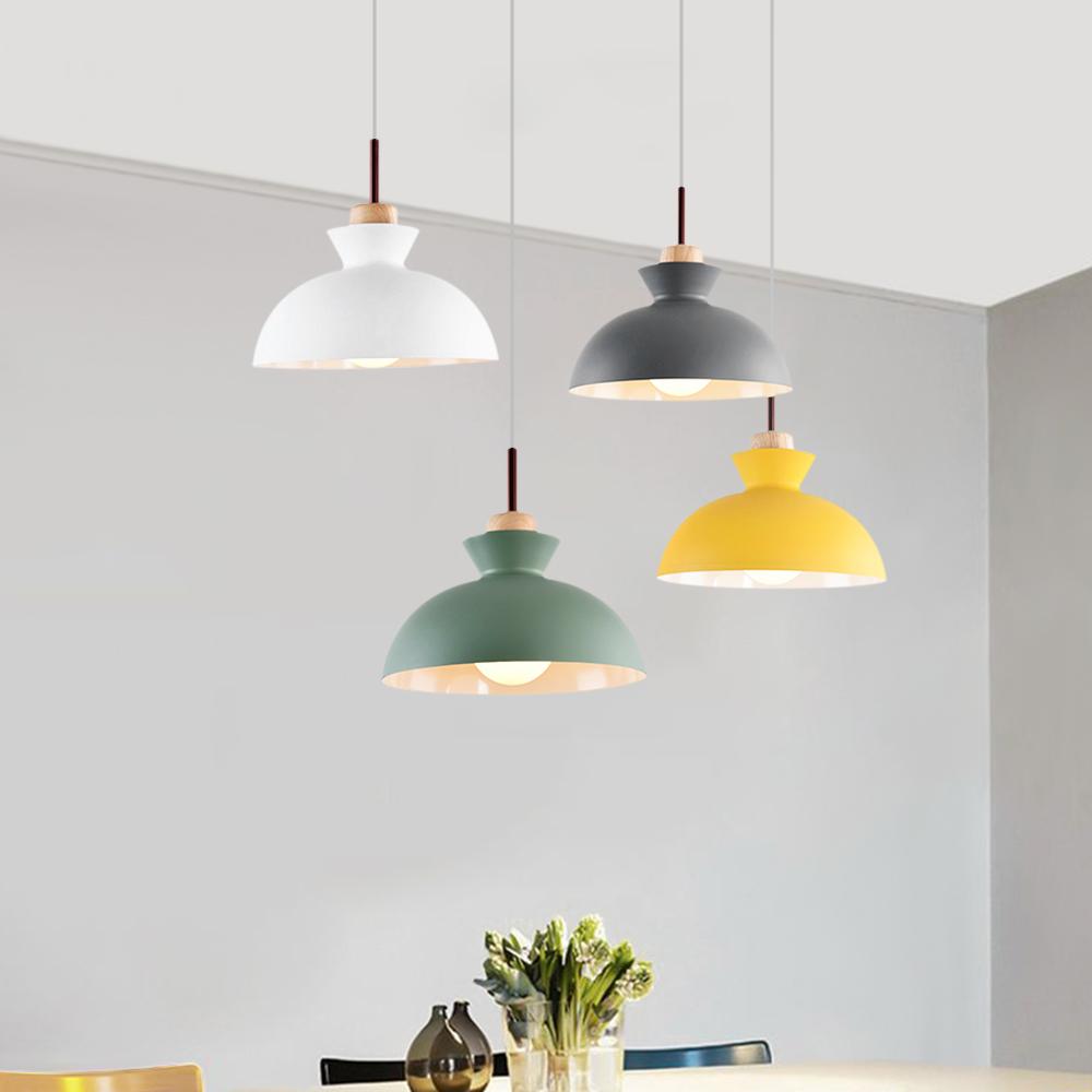 Lámpara Colgante de Cúpula Escandinava de Metal en 9 Colores