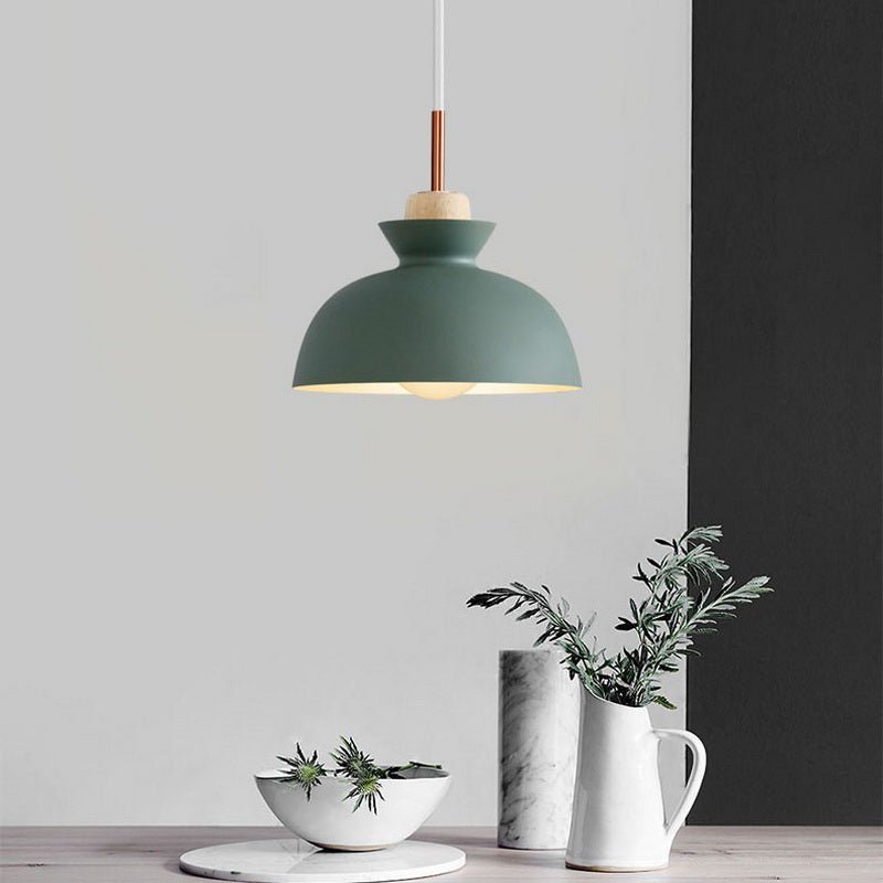 Lámpara Colgante de Cúpula Escandinava de Metal en 9 Colores