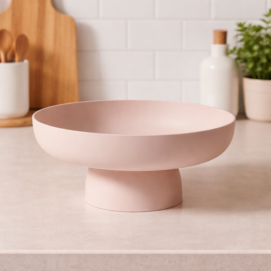 Frutero de Cerámica con Peana Decorativo para Mesa y Cocina