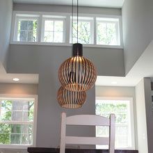 Lámpara Colgante de Madera Artesanal de Estilo Escandinavo