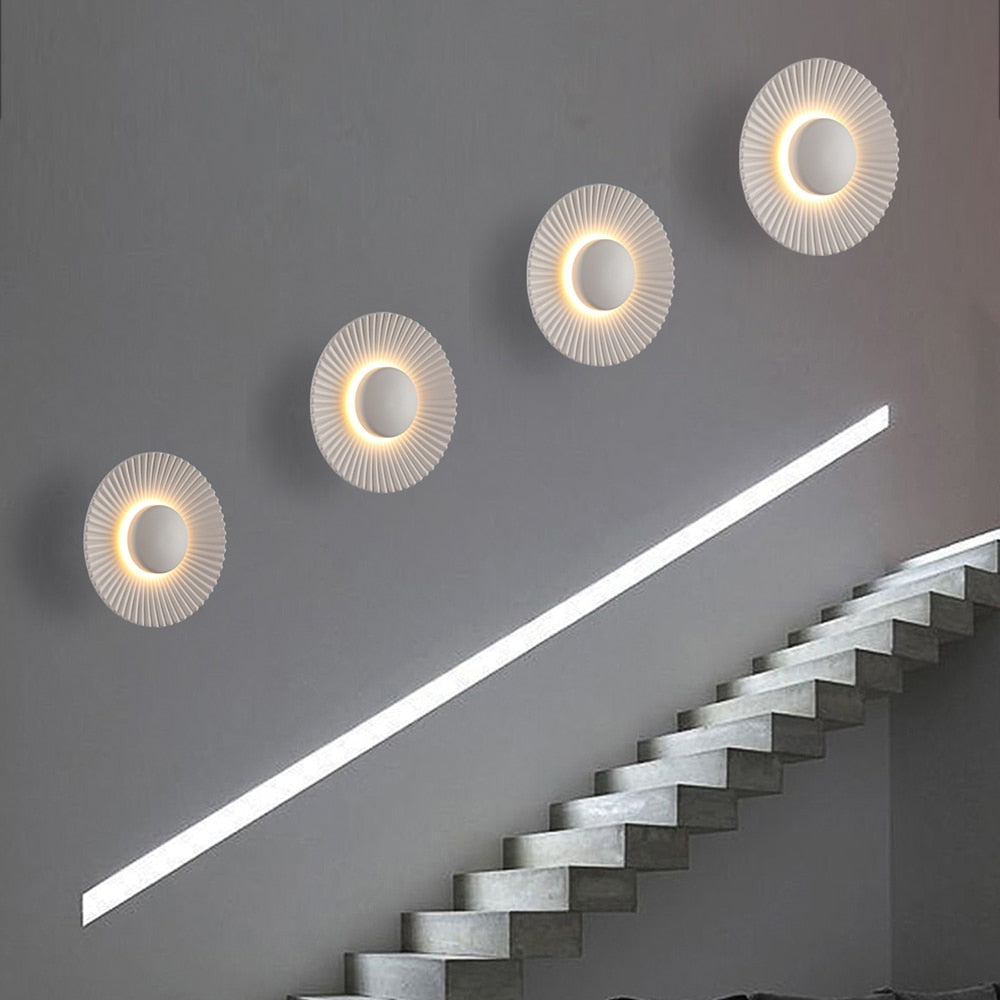 Aplique de Pared LED Hasna SunRay Metálico Sol Naciente