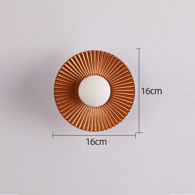 Aplique de Pared LED Hasna SunRay Metálico Sol Naciente