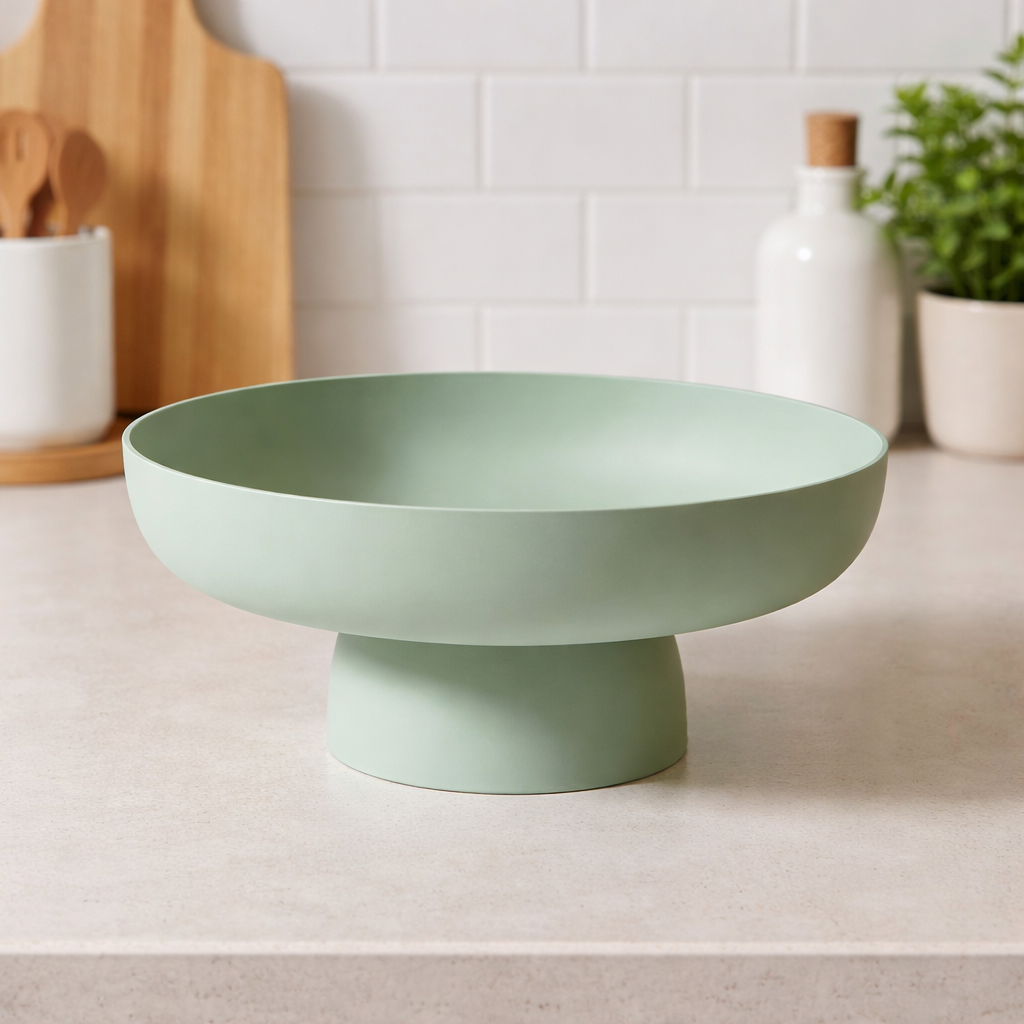 Frutero de Cerámica con Peana Decorativo para Mesa y Cocina