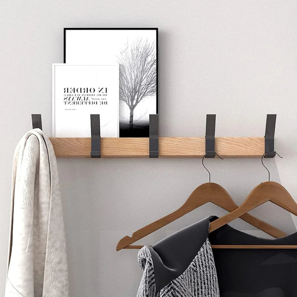 Perchero de Pared con Ganchos de Diseño Escandinavo Moderno