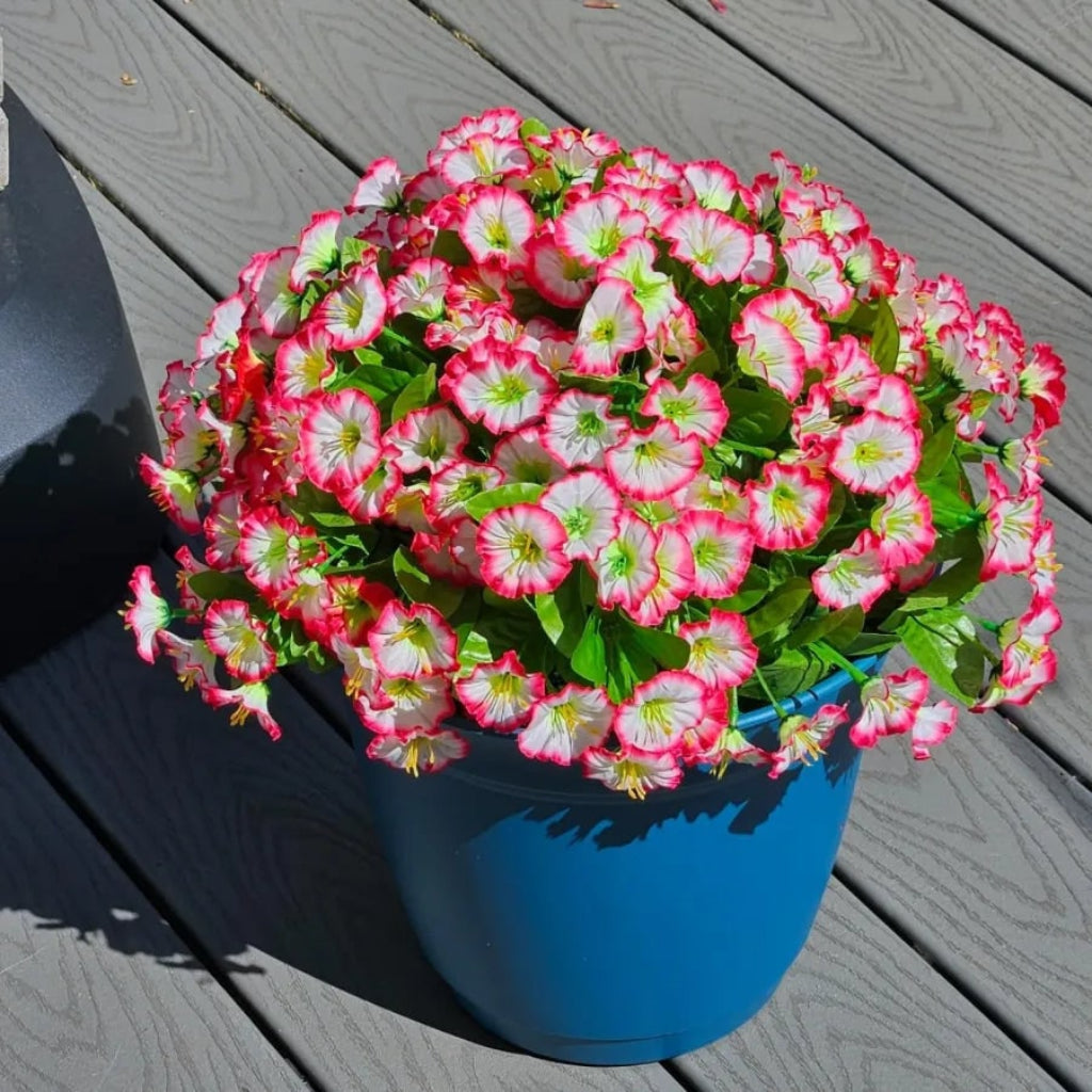 Cesta Colgante de Flores Artificiales de Seda, 6 Colores
