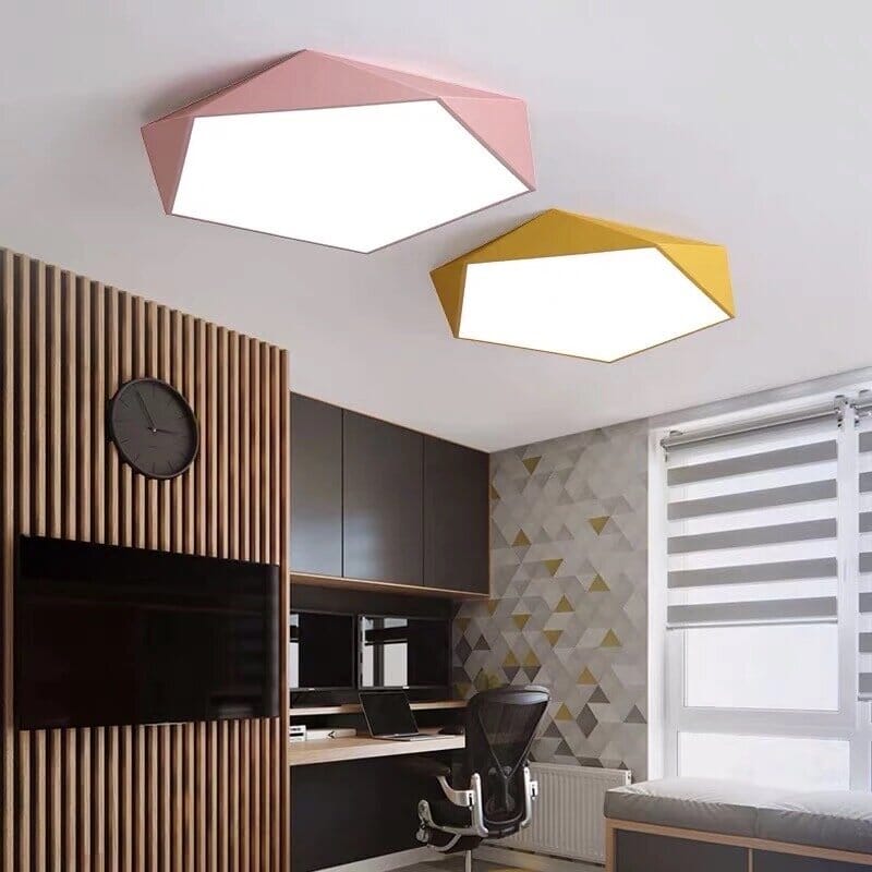 Plafón LED Skydor Geométrico en 6 Colores y 4 Tamaños