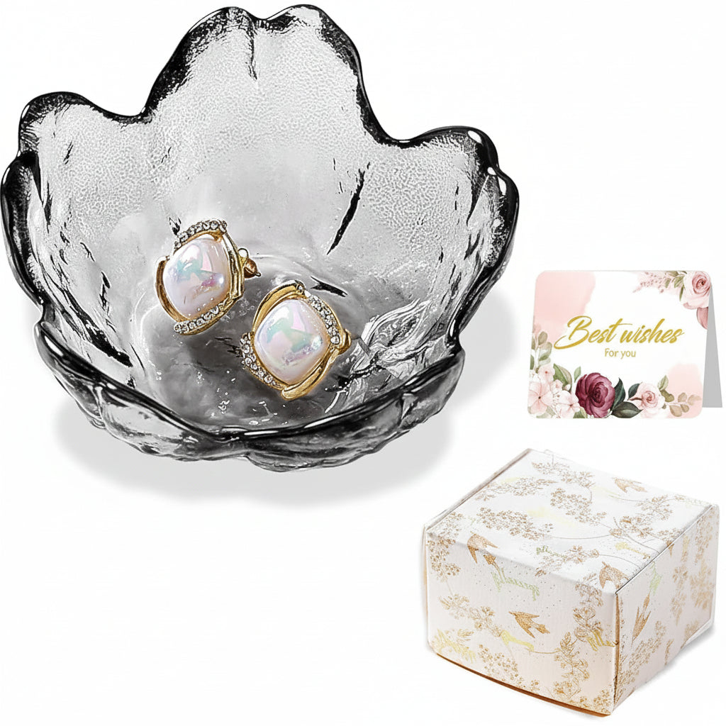 Joyero de Cerámica con Forma de Flor para Anillos
