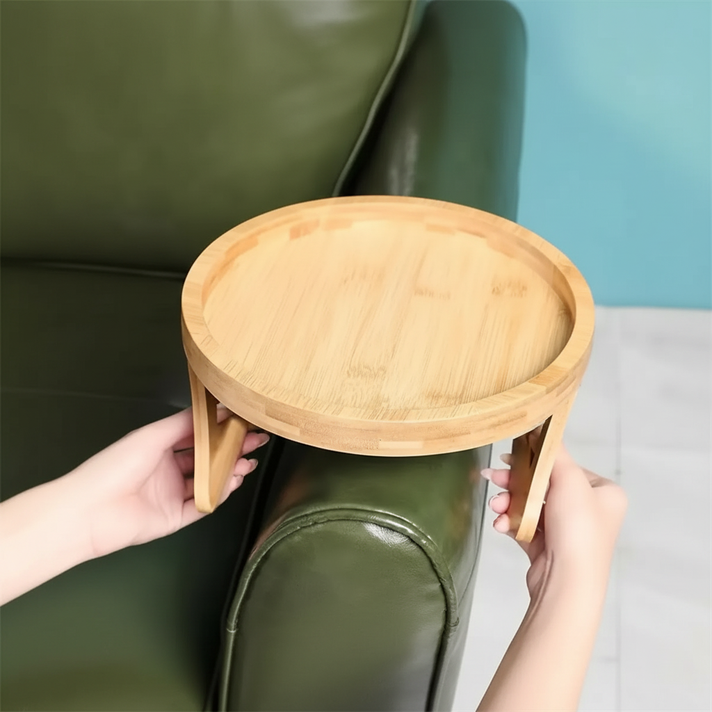 Bandeja para Reposabrazos de Sofá Plegable y Ajustable