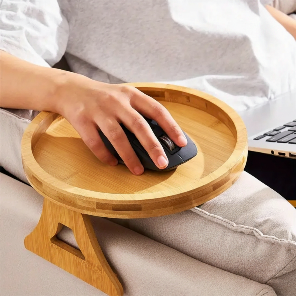 Bandeja para Reposabrazos de Sofá Plegable y Ajustable
