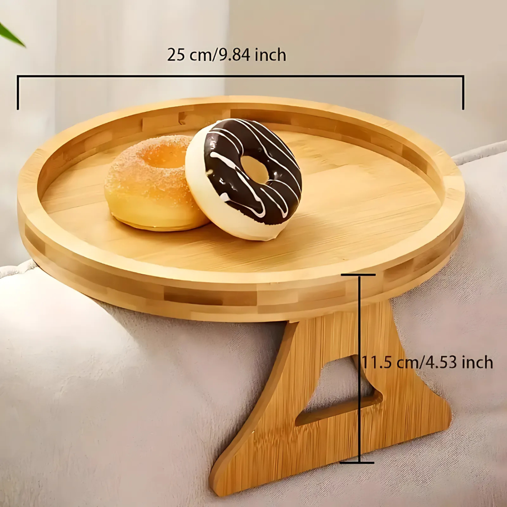 Bandeja para Reposabrazos de Sofá Plegable y Ajustable
