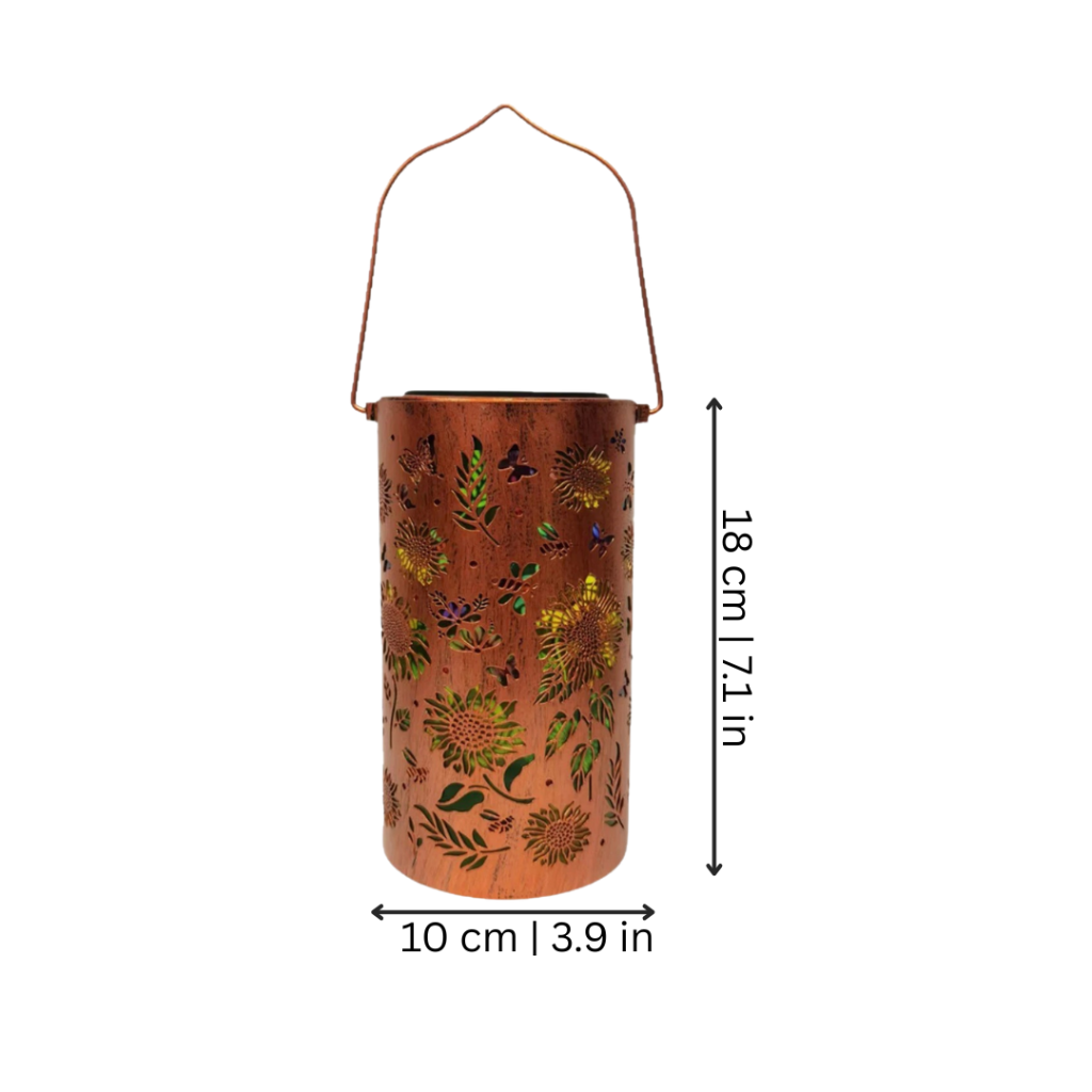 Farol Solar Decorativo de Jardín con Luz Cálida, Pack 1-3