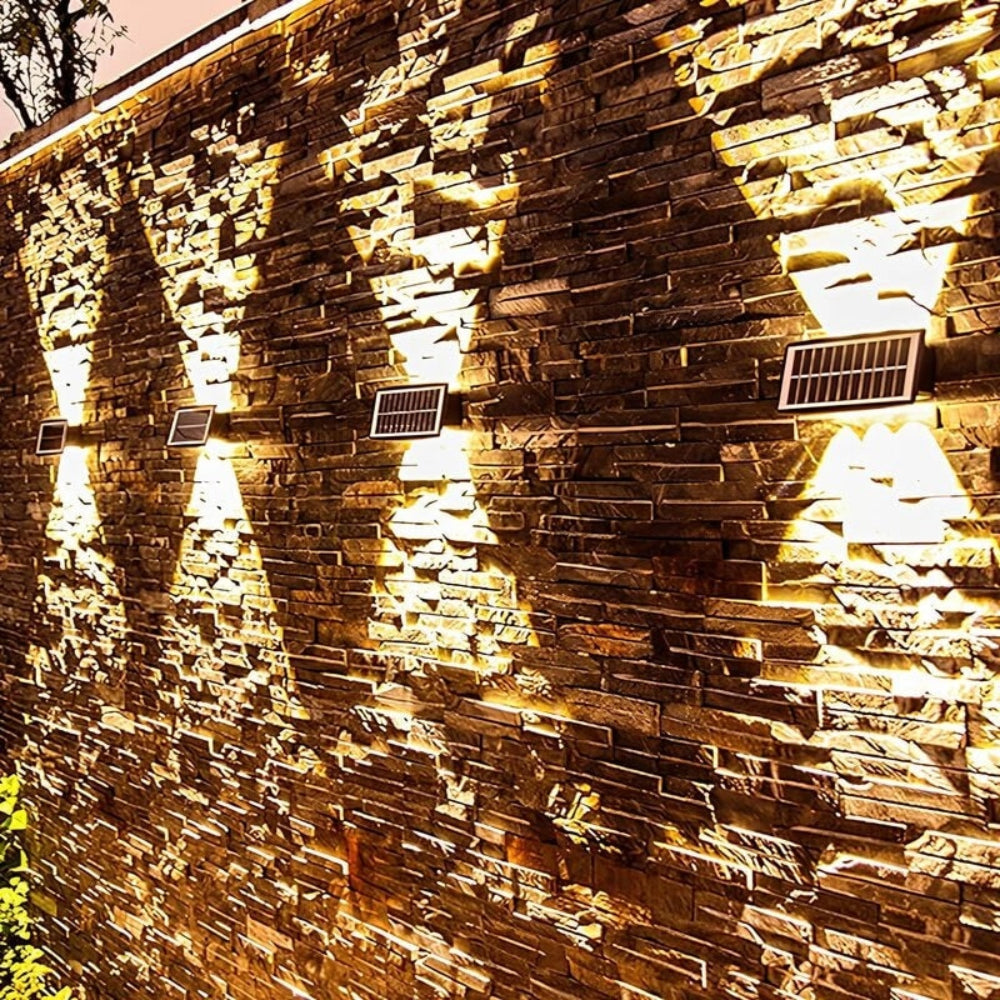 Aplique Solar de Pared para Exterior Impermeable con LED