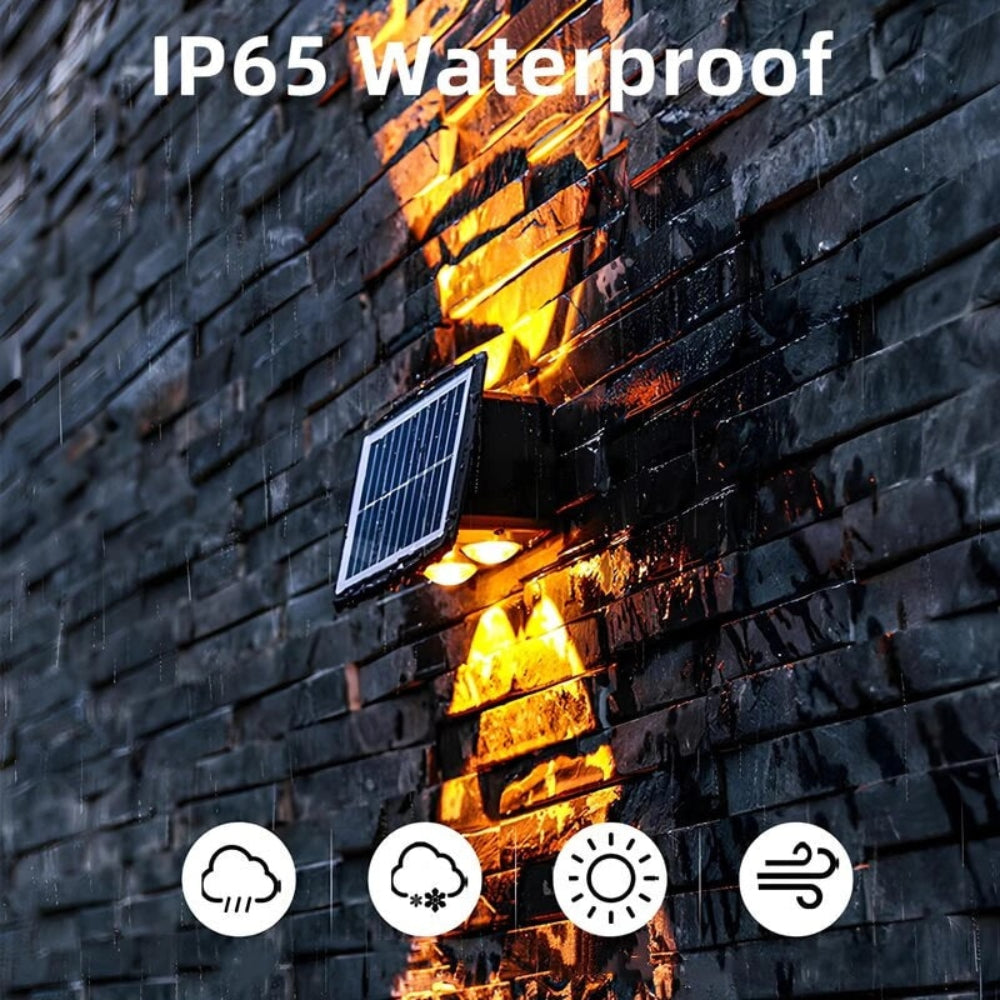Aplique Solar de Pared para Exterior Impermeable con LED