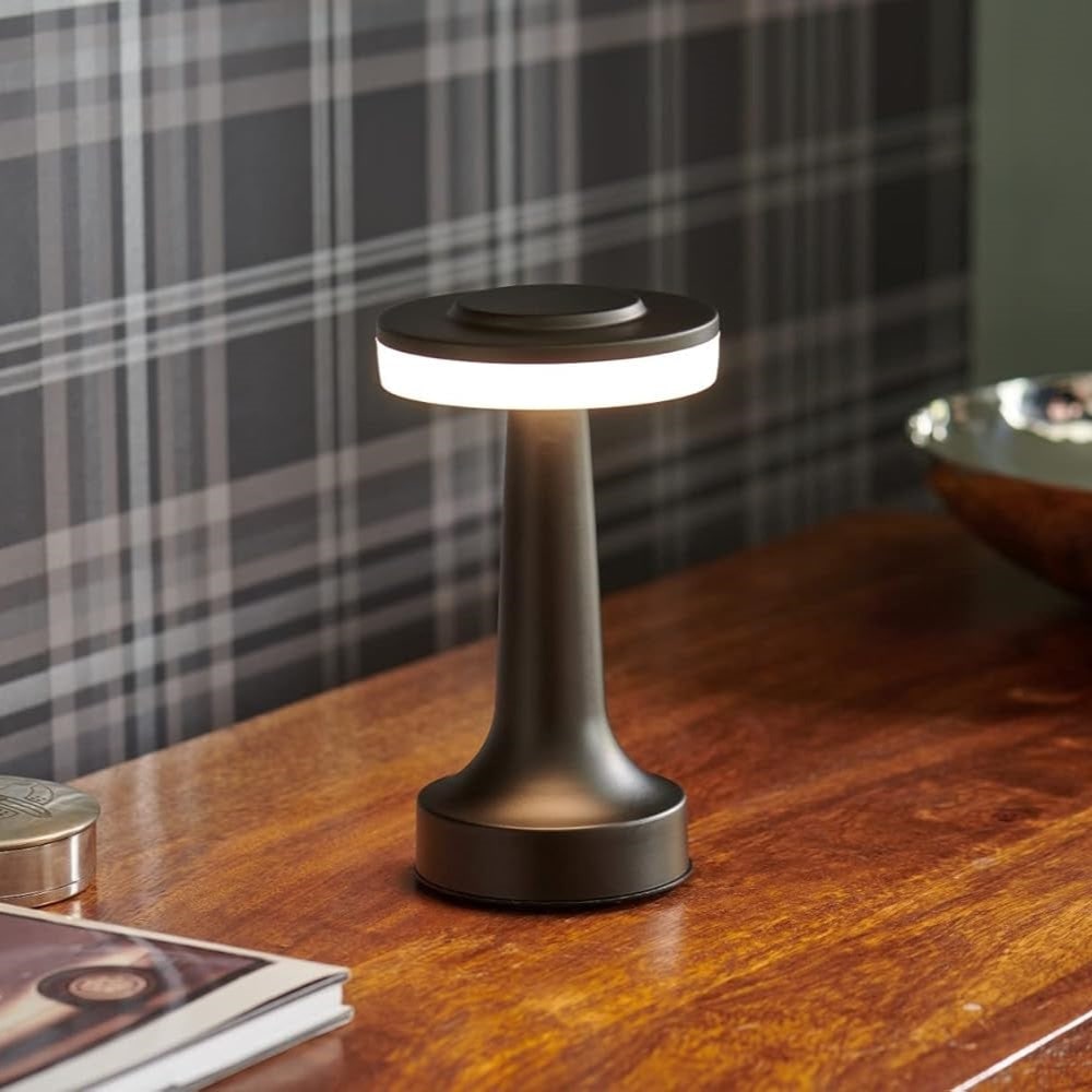 Lámpara de Mesa Metálica Inalámbrica Recargable Regulable