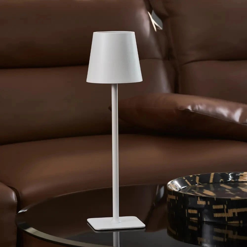 Lámpara de Mesa Inalámbrica de Metal Mate Táctil Recargable